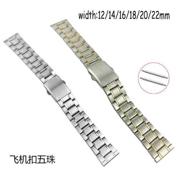 watch bands replacement band 12 14 16 18 20 22mm strap flat buckle stainless steel wristband 5rows bracelet belt with pins, Black;brown
watch bands replacement band 12 14 16 18 20 22mm strap flat buckle stainless steel wristband 5rows bracelet belt with pins, Black;brown