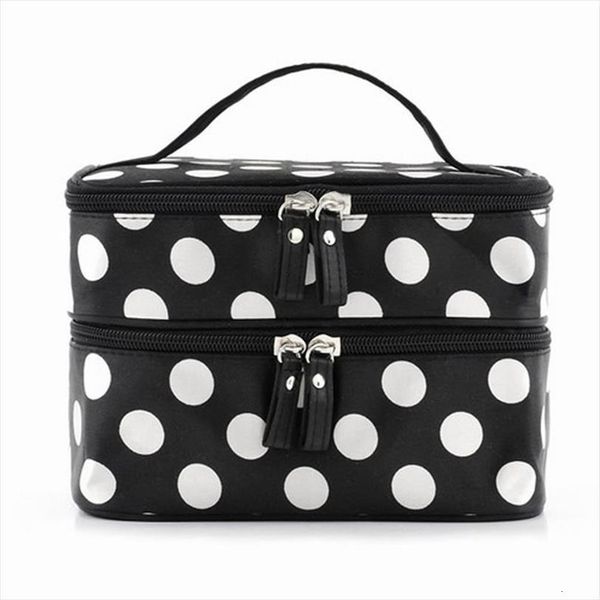 black travel cosmetics make up cosmetic bags beauty womens organiser toiletry purse handbag polka dots design
black travel cosmetics make up cosmetic bags beauty womens organiser toiletry purse handbag polka dots design