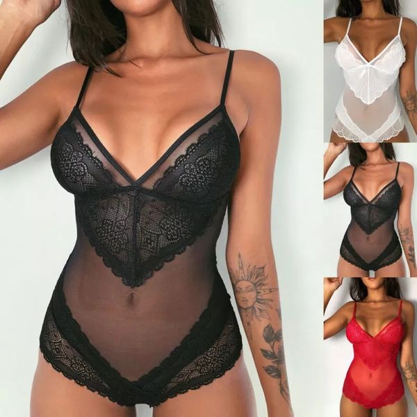 new product women sleeveless see through v neck slim lace sleepwear spandex underwear nightwear hollow bodysuit suit, Black;white
new product women sleeveless see through v neck slim lace sleepwear spandex underwear nightwear hollow bodysuit suit, Black;white
