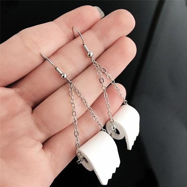 dangle & chandelier imixlot creative funny toilet roll paper drop earrings women girls personality fashion ear jewelry accessories, Silver
dangle & chandelier imixlot creative funny toilet roll paper drop earrings women girls personality fashion ear jewelry accessories, Silver