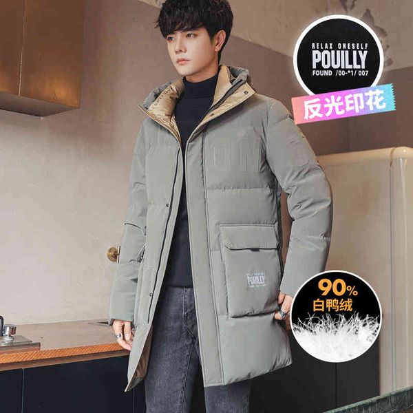 winter new fashion hooded reflective printing three-dimensional patch bag medium long casual men's down jacket, Black
winter new fashion hooded reflective printing three-dimensional patch bag medium long casual men's down jacket, Black