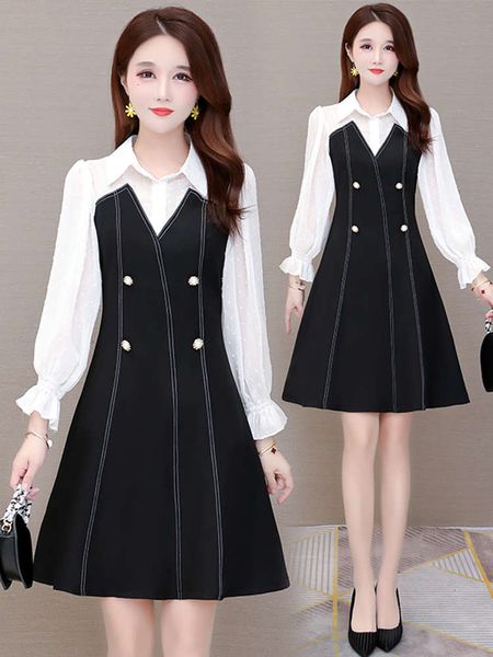 mesh stitching dress women's autumn 2021 new korean fashion temperament lady middle skirt, Black;gray
mesh stitching dress women's autumn 2021 new korean fashion temperament lady middle skirt, Black;gray