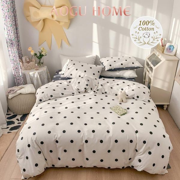 bedding sets aoguhome 100% cotton set polka dot skin-friendly breathable non-fading both sides usable duvet cover pillowcase sheet
bedding sets aoguhome 100% cotton set polka dot skin-friendly breathable non-fading both sides usable duvet cover pillowcase sheet