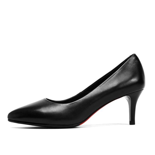 dress shoes work professional women's shallow mouth stewardess leather el employees high heels women, Black
dress shoes work professional women's shallow mouth stewardess leather el employees high heels women, Black