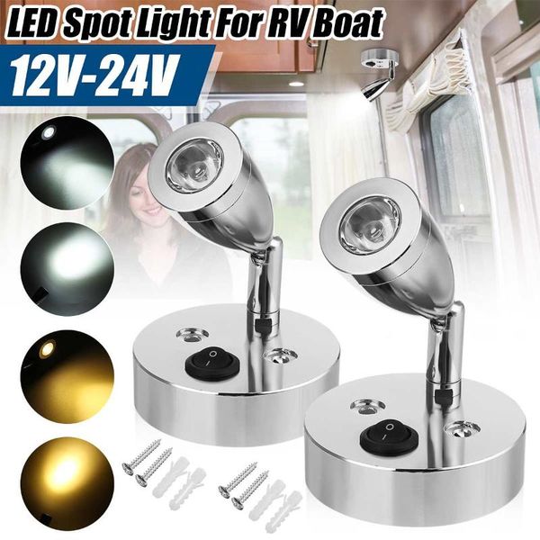 parts 2pcs 12v 24v aluminum reading light led spot wall for camper van caravan boat rv
parts 2pcs 12v 24v aluminum reading light led spot wall for camper van caravan boat rv