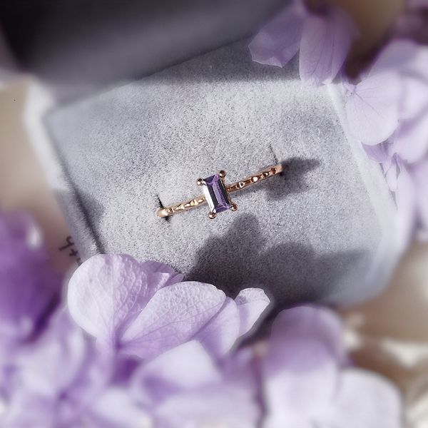 light luxury super beautiful deep purple princs square zircon plated with 14k ultra fine ring, Silver
light luxury super beautiful deep purple princs square zircon plated with 14k ultra fine ring, Silver