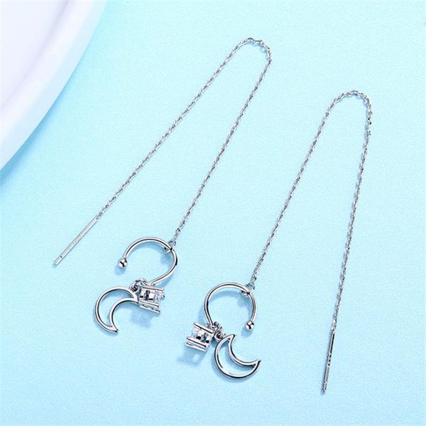 dangle & chandelier 2 wearing method korean style moon long statement earrings tibetan sliver earing hoop women drop cz jewelry, Silver
dangle & chandelier 2 wearing method korean style moon long statement earrings tibetan sliver earing hoop women drop cz jewelry, Silver