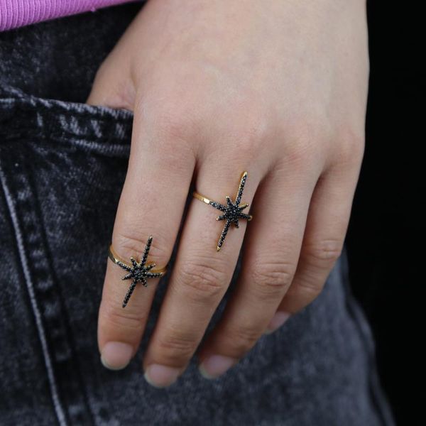 wedding rings black cubic zircon spike gold color star finger ring jewelry for women men fashion trendy ting band mini gift, Slivery;golden
wedding rings black cubic zircon spike gold color star finger ring jewelry for women men fashion trendy ting band mini gift, Slivery;golden