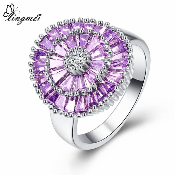 wedding rings lingmei flower purple & pink round white cubic zirconia silver color size 6 7 8 9 beautiful fashion women jewelry wholesale gi, Slivery;golden
wedding rings lingmei flower purple & pink round white cubic zirconia silver color size 6 7 8 9 beautiful fashion women jewelry wholesale gi, Slivery;golden