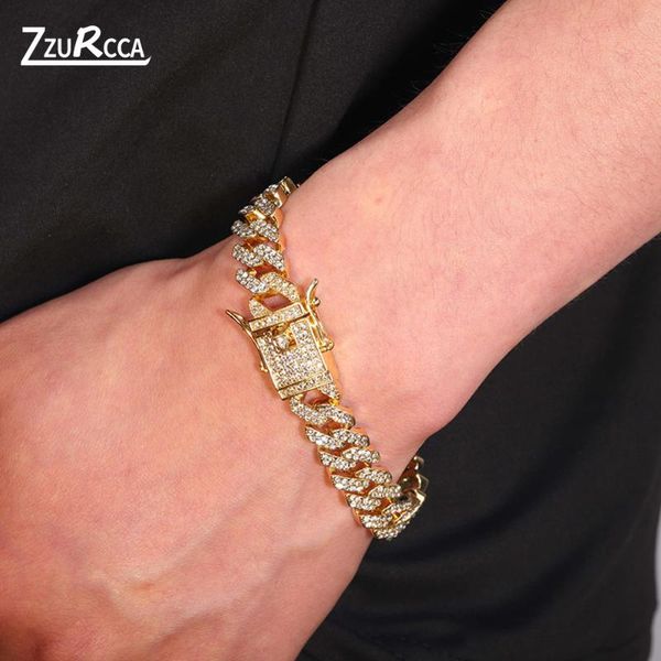 link, chain hip hop iced out miami cuban link bracelet full rhinestone paved bracelets for men jewelry, Black
link, chain hip hop iced out miami cuban link bracelet full rhinestone paved bracelets for men jewelry, Black