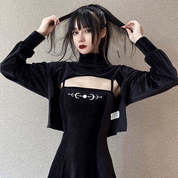 harajuku black cropped hoodie goth vintage turtleneck long sleeve hoodies streetwear punk loose hollow out women, White
harajuku black cropped hoodie goth vintage turtleneck long sleeve hoodies streetwear punk loose hollow out women, White