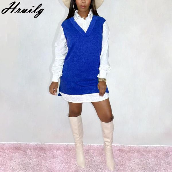 casual dresses shirt dress women fake two fashion slim clothing patchwork long sleeve color matching autumn, Black;gray
casual dresses shirt dress women fake two fashion slim clothing patchwork long sleeve color matching autumn, Black;gray