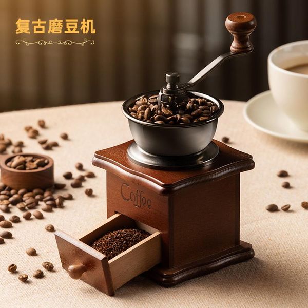 retro coffee bean grinder beautiful and durable manual grinder easy to carry grinding thickness adjustable
retro coffee bean grinder beautiful and durable manual grinder easy to carry grinding thickness adjustable
