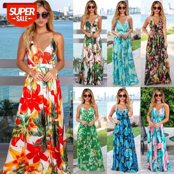 spaghetti strap floral print dress women 2021 summer maxi dress fashion backless boho beach holiday long #7t11, White;black
spaghetti strap floral print dress women 2021 summer maxi dress fashion backless boho beach holiday long #7t11, White;black