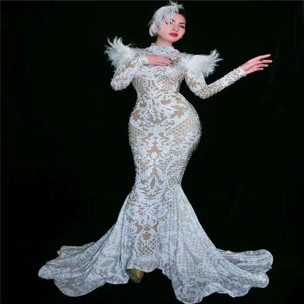 party decoration y02 singer wears long evening dress stage dance costume ballroom catwalk perform white feather sleeve hip skirt cloth
party decoration y02 singer wears long evening dress stage dance costume ballroom catwalk perform white feather sleeve hip skirt cloth
