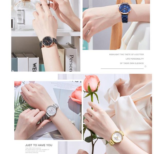 new simple design women's watches new brand luxury quartz wristwatch with stainless steel band blue clock female, Slivery;brown
new simple design women's watches new brand luxury quartz wristwatch with stainless steel band blue clock female, Slivery;brown