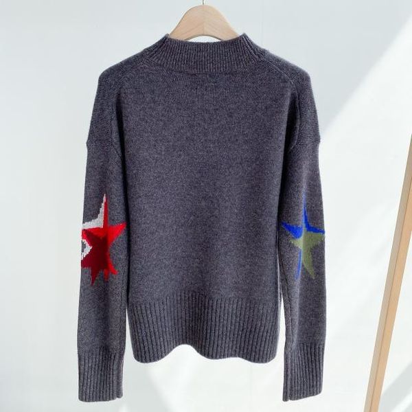 2021 new autumn /winter 100% cashmere sweater women's long-sleeved round neck solid star pattern straight pullovers 7ksj, White;black
2021 new autumn /winter 100% cashmere sweater women's long-sleeved round neck solid star pattern straight pullovers 7ksj, White;black