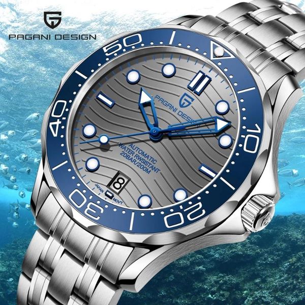 wristwatches pagani design brand 200m waterproof luminous ceramic bezel watches mechanical sapphire business wristwatch full steel clock men, Slivery;brown
wristwatches pagani design brand 200m waterproof luminous ceramic bezel watches mechanical sapphire business wristwatch full steel clock men, Slivery;brown