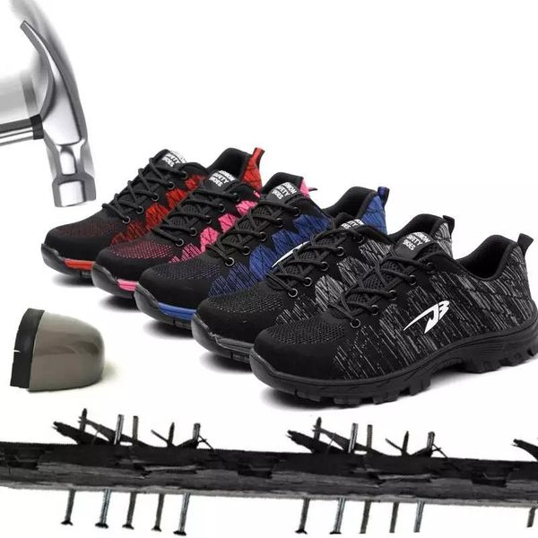 boots outdoor men and women safety breathable shoes steel toe puncture-proof workers sneakers woman, Black
boots outdoor men and women safety breathable shoes steel toe puncture-proof workers sneakers woman, Black