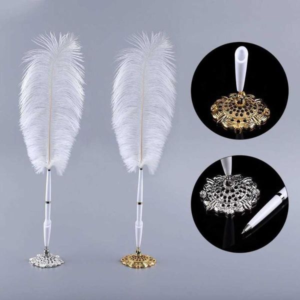 gift wrap two color ostrich feather wedding quill signature ballpoint pen metal 
gift wrap two color ostrich feather wedding quill signature ballpoint pen metal