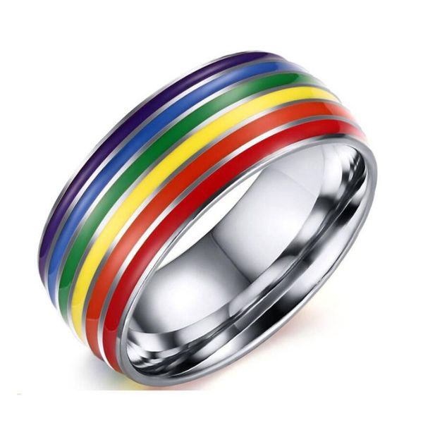 wedding rings fashion 8mm wide big for men women 316l stainless steel rainbow jewelry, Slivery;golden
wedding rings fashion 8mm wide big for men women 316l stainless steel rainbow jewelry, Slivery;golden