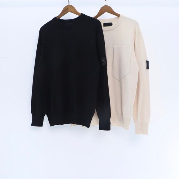 men's sweater oney pullover stitching pocket solid color knit stone sweaters two colors, White;black
men's sweater oney pullover stitching pocket solid color knit stone sweaters two colors, White;black