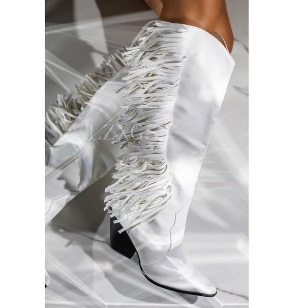 boots winter women knee high white pu leather heels ladies shoes pointed toe platform punk female long zapatos mujer, Black
boots winter women knee high white pu leather heels ladies shoes pointed toe platform punk female long zapatos mujer, Black