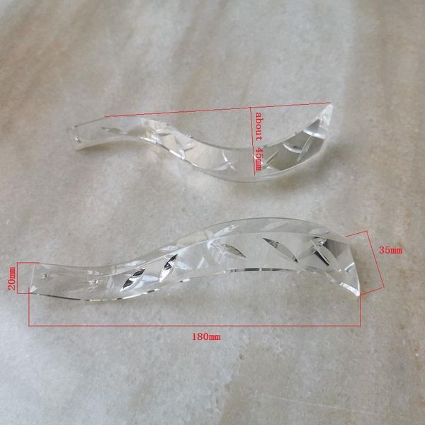 4pcs/lot one end 20mm+another end 35mm x180mm triangle curve glass bar chandelier crystal with 2 holes bamboo leaf pattern
4pcs/lot one end 20mm+another end 35mm x180mm triangle curve glass bar chandelier crystal with 2 holes bamboo leaf pattern