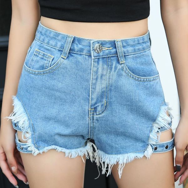 women's shorts rivet denim booty women summer high waist jean fashion hem frayed short feminino korean pants, White;black
women's shorts rivet denim booty women summer high waist jean fashion hem frayed short feminino korean pants, White;black