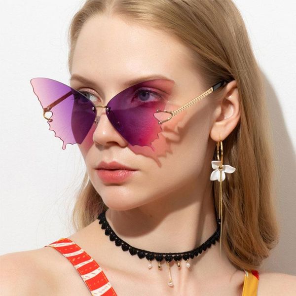sunglasses butterfly rimless men women fashion shades uv400 vintage glasses 50621, White;black
sunglasses butterfly rimless men women fashion shades uv400 vintage glasses 50621, White;black