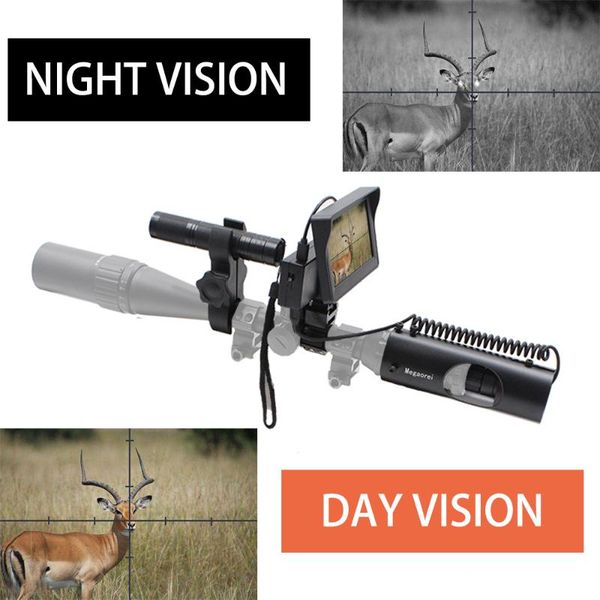 megaorei1 night vision rifle scope hunting camera with 4.3inch monitor and led ir torch
megaorei1 night vision rifle scope hunting camera with 4.3inch monitor and led ir torch