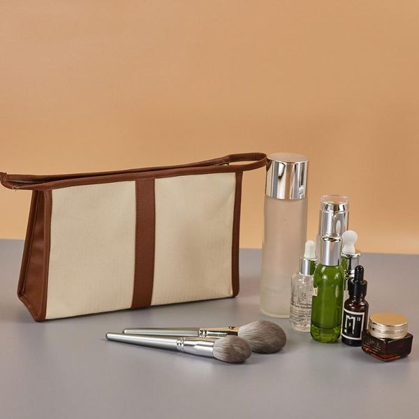 cosmetic bags & cases canvas wash bag zipper portable storage men's and women's pu leather stitching travel
cosmetic bags & cases canvas wash bag zipper portable storage men's and women's pu leather stitching travel