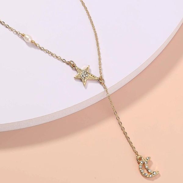 chains selling simple fashion niche light luxury star and moon temperament women's necklace with hundreds of matching accessories, Silver
chains selling simple fashion niche light luxury star and moon temperament women's necklace with hundreds of matching accessories, Silver