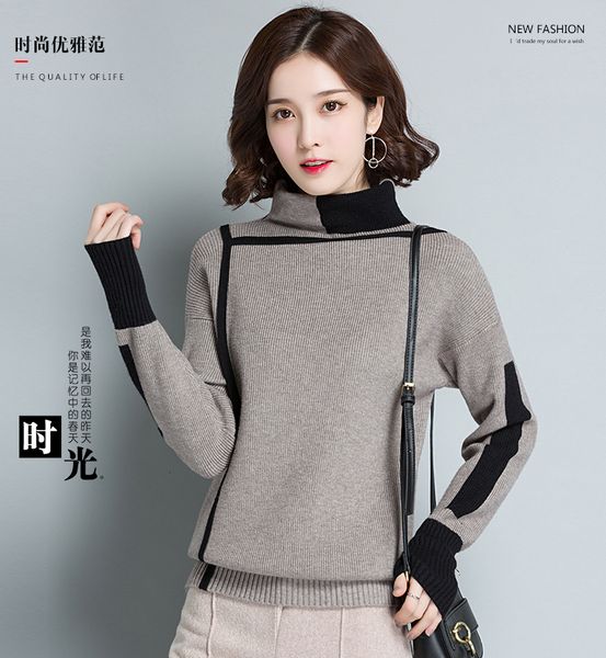 new 100% 2021 cotton thick turtleneck women autumn winter warm jumper pull femme hiver streetwear knitted sweater sr94, White;black
new 100% 2021 cotton thick turtleneck women autumn winter warm jumper pull femme hiver streetwear knitted sweater sr94, White;black