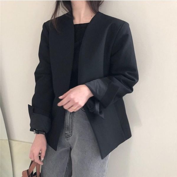 women's suits & blazers aibeautyer 2021 autumn winter fashionable korean style vintage elegant office lady wild jackets, White;black
women's suits & blazers aibeautyer 2021 autumn winter fashionable korean style vintage elegant office lady wild jackets, White;black