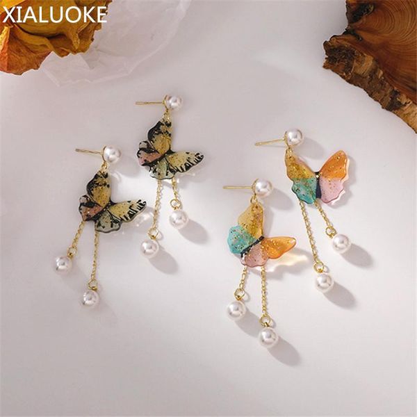 dangle & chandelier xialuoke fashion resin color butterfly pearl tassel earrings for women trendy elegant lady long drop party jewelry 021, Silver
dangle & chandelier xialuoke fashion resin color butterfly pearl tassel earrings for women trendy elegant lady long drop party jewelry 021, Silver