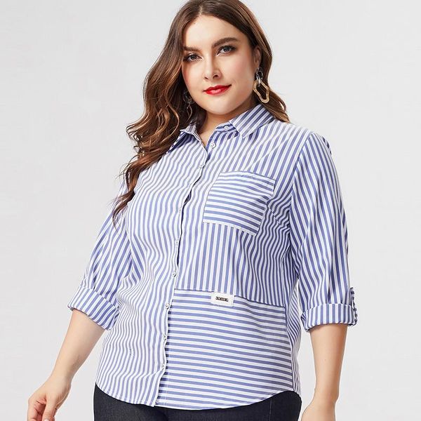 2021 summer mom clothes short sleeve stripe shirt blouse fashion ladies vintage elegant plus size womens, White
2021 summer mom clothes short sleeve stripe shirt blouse fashion ladies vintage elegant plus size womens, White