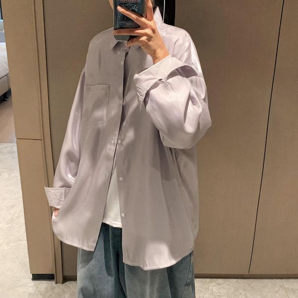 men's casual shirts shiny solid color shirt men korean fashion loose t-shirt harajuku streetwear retro social long-sleeved, White;black
men's casual shirts shiny solid color shirt men korean fashion loose t-shirt harajuku streetwear retro social long-sleeved, White;black