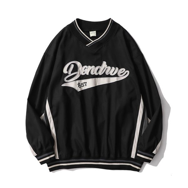 sweatshirts fashion brand letter embroidery v-neck sweater mens street hip hop trend loose long sleeve sport pullover hoodie, Black
sweatshirts fashion brand letter embroidery v-neck sweater mens street hip hop trend loose long sleeve sport pullover hoodie, Black