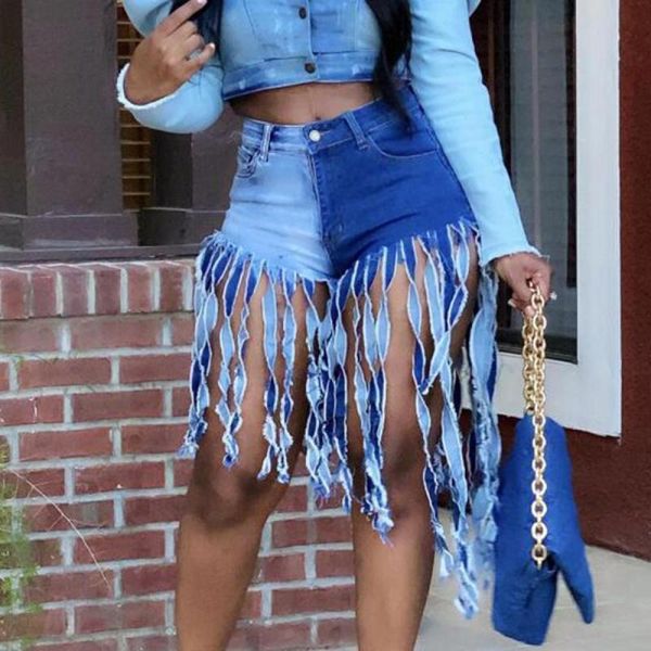 women's jeans fringed color contrast shorts 2021 summer stretch-high waist short ladies fashion denim, Blue
women's jeans fringed color contrast shorts 2021 summer stretch-high waist short ladies fashion denim, Blue