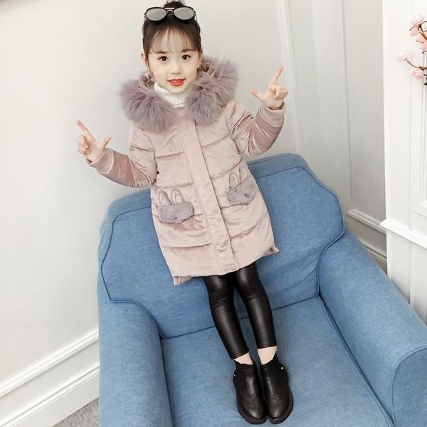 coat childrens overalls jacket gold velvet baby girl clothes winter long big fur collar thicken parkas coats girls overcoat, Blue;gray
coat childrens overalls jacket gold velvet baby girl clothes winter long big fur collar thicken parkas coats girls overcoat, Blue;gray