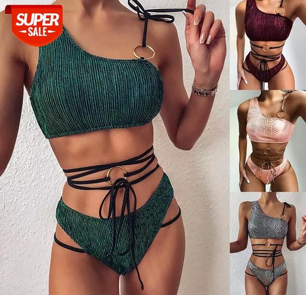 Sexy Green Bikini Set 2021 New String Single Shoulder Strap Swimsuit Female Ribbed Bathing Suit Summer Bathers Bikini #RL0w, White;black
Sexy Green Bikini Set 2021 New String Single Shoulder Strap Swimsuit Female Ribbed Bathing Suit Summer Bathers Bikini #RL0w, White;black