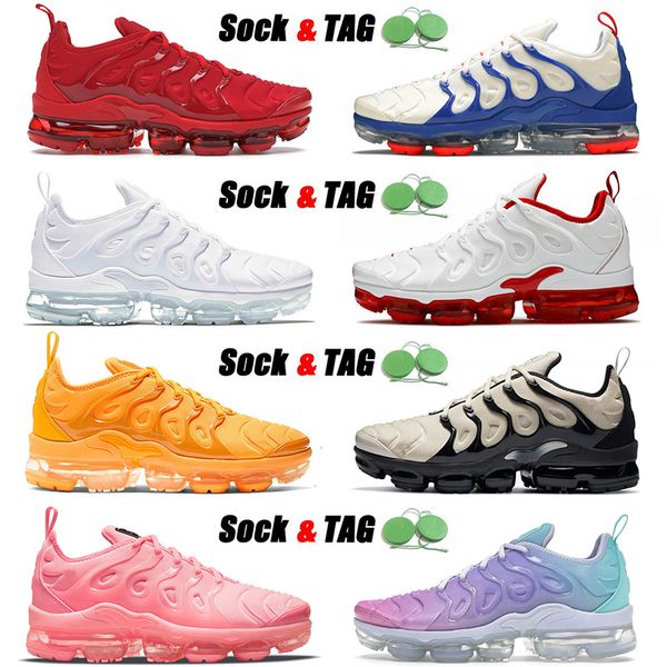 authentic 2021 tn plus mens womens running shoes vapurmax tns light bone pastel university gold black royal trainers outdoor sneakers 36-47, White;red
authentic 2021 tn plus mens womens running shoes vapurmax tns light bone pastel university gold black royal trainers outdoor sneakers 36-47, White;red