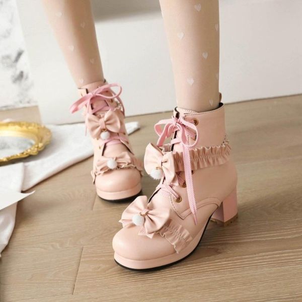 boots womens round toe bowknot ankle block high heel warm winter shoes thick lolita mary jane girls 4colors plus size 2022, Black
boots womens round toe bowknot ankle block high heel warm winter shoes thick lolita mary jane girls 4colors plus size 2022, Black
