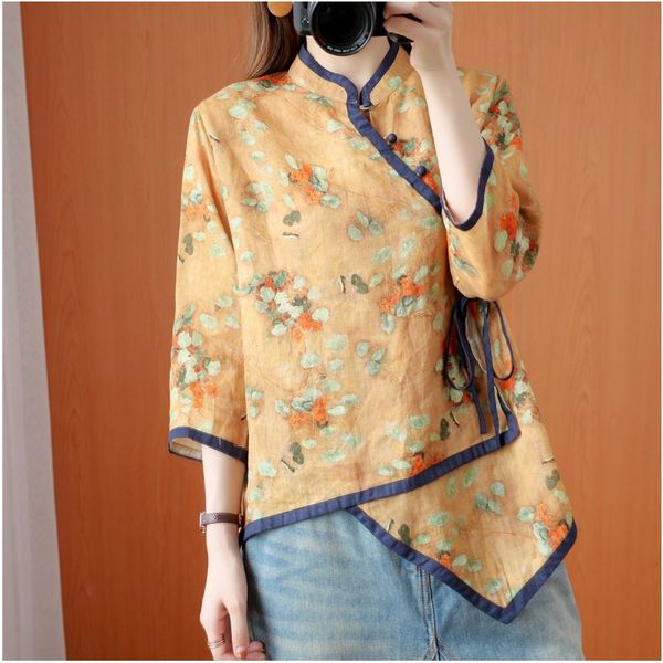 chinese style clothing women blouse print qipao casual cotton linen shirt hanfu elegant fashion oriental clothing 12143, Red
chinese style clothing women blouse print qipao casual cotton linen shirt hanfu elegant fashion oriental clothing 12143, Red