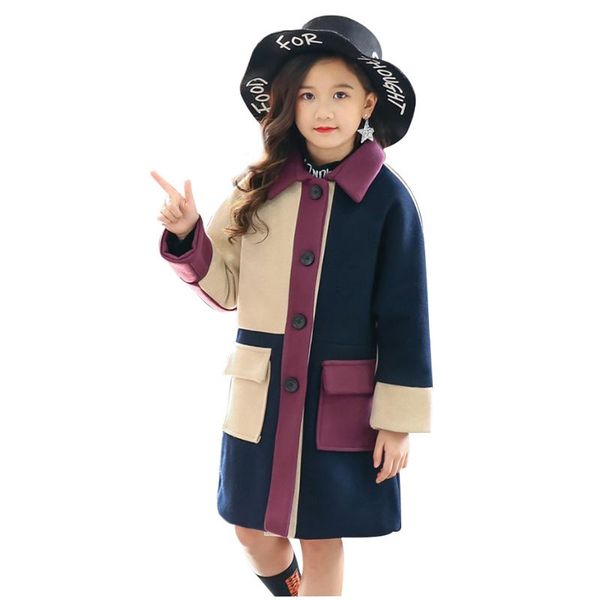 jackets 4-14y autumn casual clothes girls jacket children coat patchwork wool for girl single-breasted overcoat spring, Blue;gray
jackets 4-14y autumn casual clothes girls jacket children coat patchwork wool for girl single-breasted overcoat spring, Blue;gray