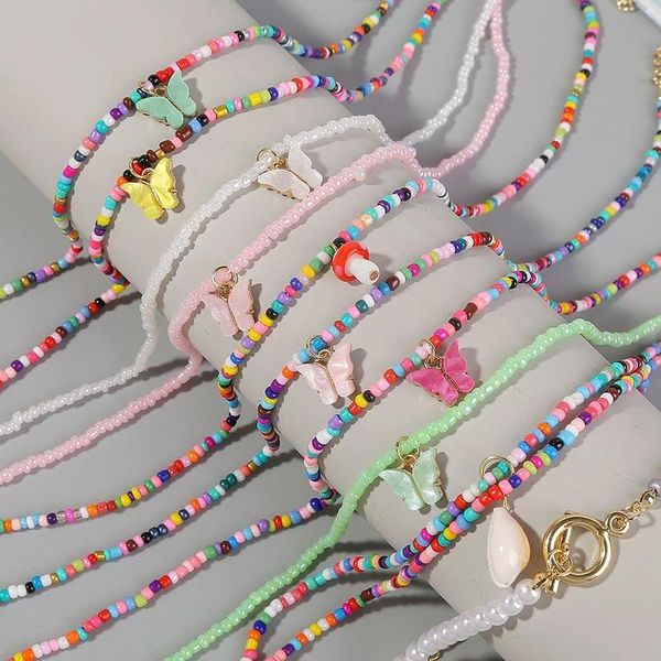 pendant necklaces bohemian fashion rainbow mushroom shell butterfly beaded for women diy handmade female wedding jewelry accessories, Silver
pendant necklaces bohemian fashion rainbow mushroom shell butterfly beaded for women diy handmade female wedding jewelry accessories, Silver