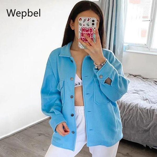 women's wool & blends wepbel women autumn blue coat single-breasted casual jackets solid color plus-sized, Black
women's wool & blends wepbel women autumn blue coat single-breasted casual jackets solid color plus-sized, Black