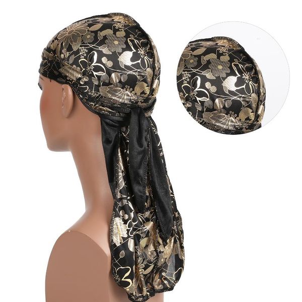 scarves silky durag men women flower gold stamping headwear rap hat du rag long tail headwrap hip street basketball cap 2021, Blue;gray
scarves silky durag men women flower gold stamping headwear rap hat du rag long tail headwrap hip street basketball cap 2021, Blue;gray