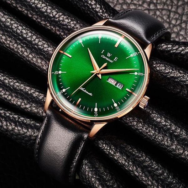 wristwatches carnival green dial men watch automatic mechanical clock fashion 30m waterproof luminous date watches miyota movement, Slivery;brown
wristwatches carnival green dial men watch automatic mechanical clock fashion 30m waterproof luminous date watches miyota movement, Slivery;brown
